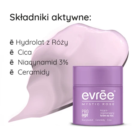 Evree Mystic Rose Pro Age, soothing and regenerating night cream, 50 ml