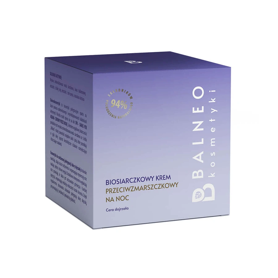 Balneocosmetics, biosulfide anti-wrinkle night cream, 50 ml