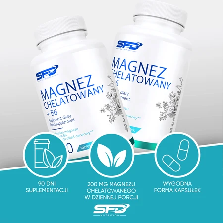 SFD Chelated Magnesium + B6, 180 tablets