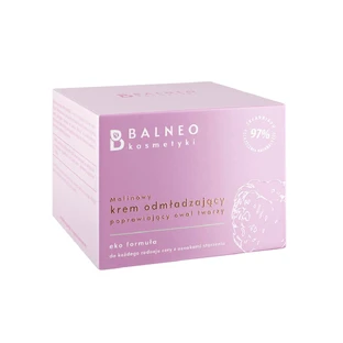 Balneocosmetics, crema ringiovanente al lampone per migliorare l'ovale del viso, 50 ml