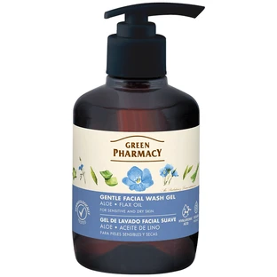Green Pharmacy, gentle face wash gel, dry and sensitive skin, aloe vera, 270 ml