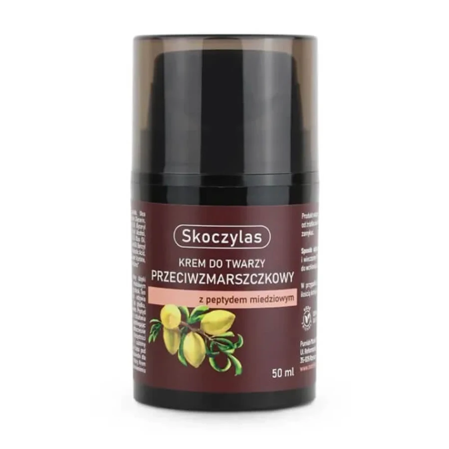 Skoczylas, przeciwzmarszczkowy krem do twarzy z peptydem miedziowym, 50 ml: ceny i cechy