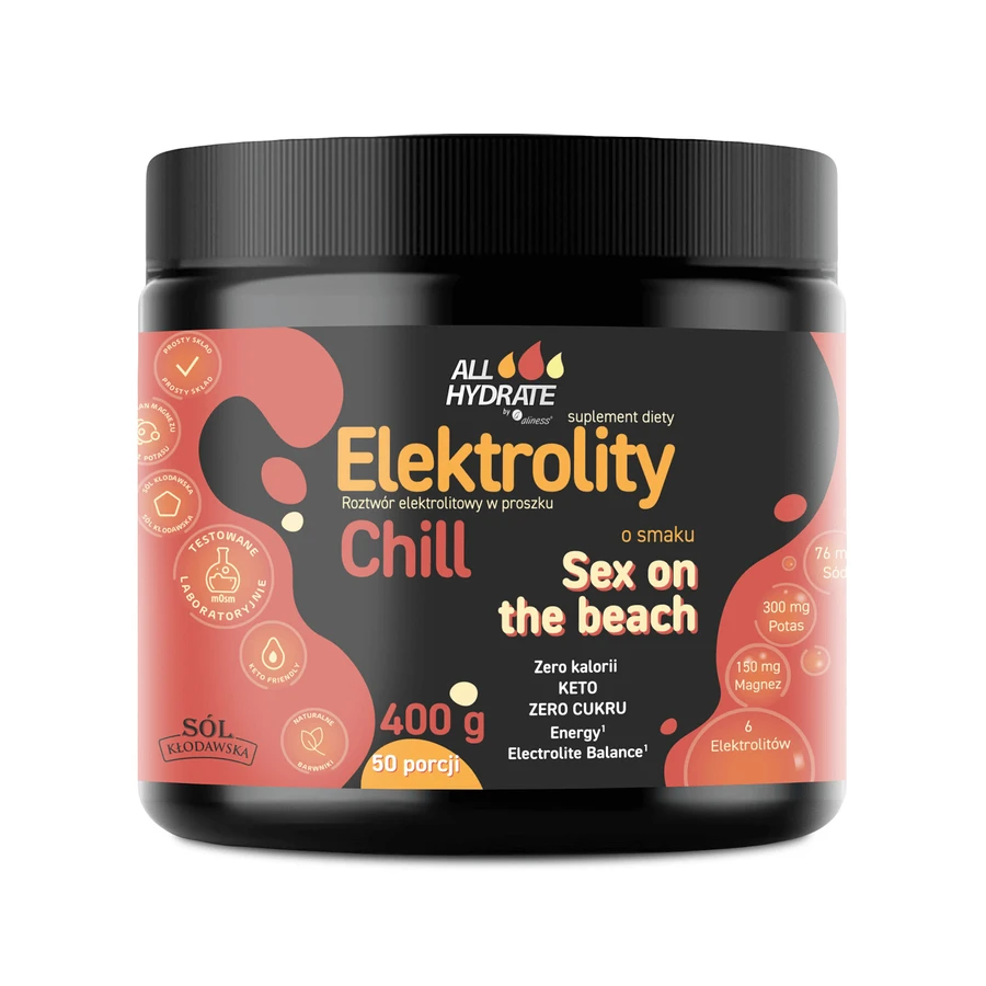 ALLHydrate Chill electrolitos, sabor sexo en la playa, 400 g