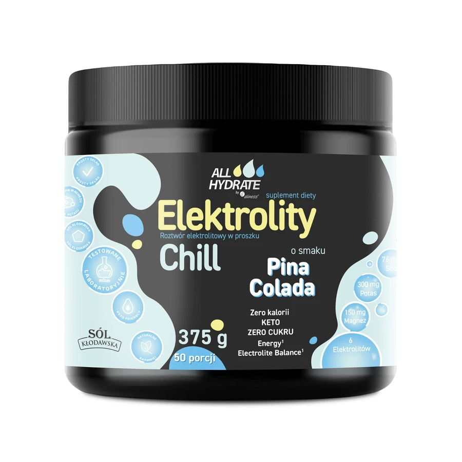 ALLHydrate Chill electrolitos, sabor piña colada, 375 g