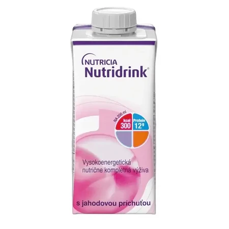 Nutridrink aardbei 4x200 ml, drank voor medisch gebruik