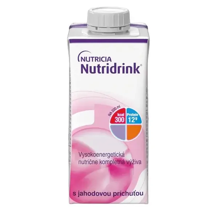 Nutridrink aardbei 4x200 ml, drank voor medisch gebruik