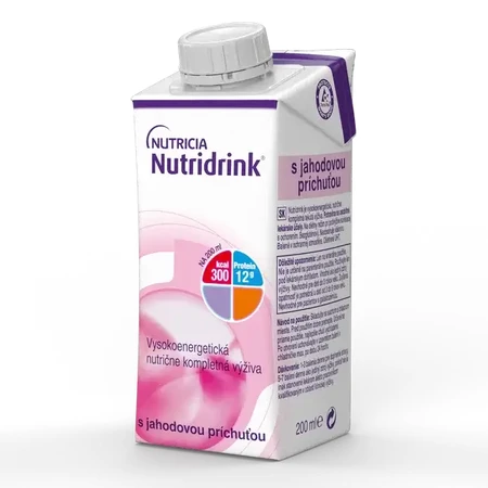 Nutridrink aardbei 4x200 ml, drank voor medisch gebruik