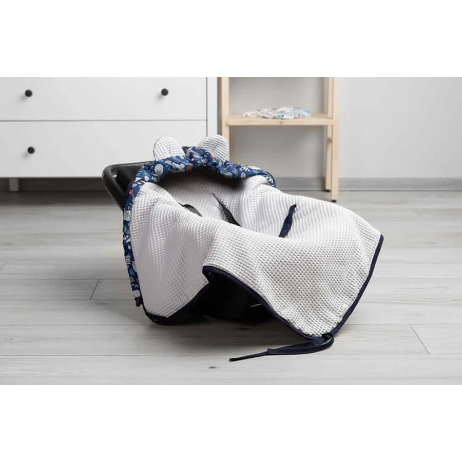 Luier Wafel Carry Animal Land Grijs Voor Autostoel 0-13kg 90X90