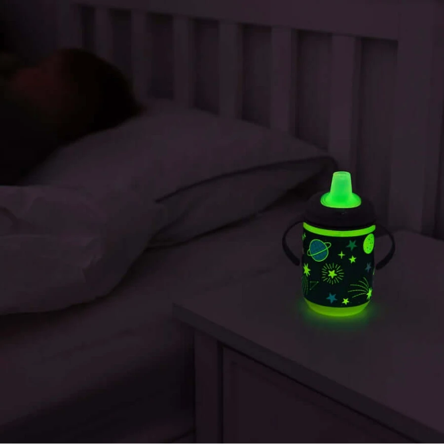 Nicht-auslaufende Tasse mit weicher Spitze 350ml Glow In The Dark Earthsmart Vital Baby