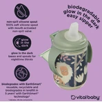 Nicht-auslaufende Tasse mit weicher Spitze 350ml Glow In The Dark Earthsmart Vital Baby