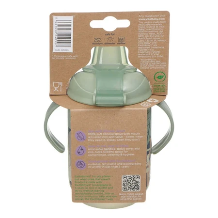 Nicht-auslaufende Tasse mit weicher Spitze 350ml Glow In The Dark Earthsmart Vital Baby