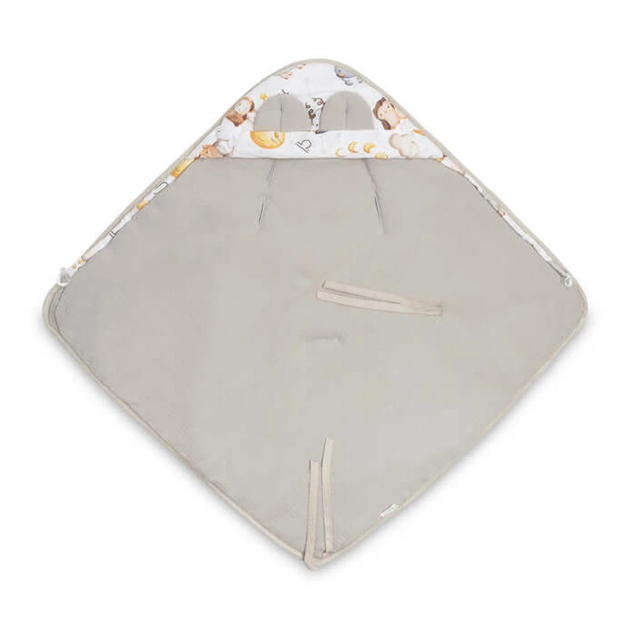 Couche en mousseline 90X90Cm Zodiac Grey Pour Siège Auto 0-13Kg