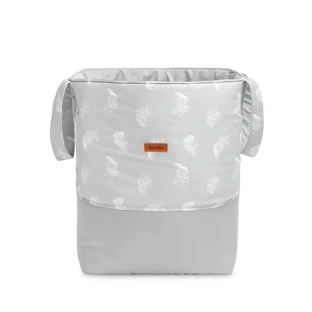 Toy Basket Feathers Grey