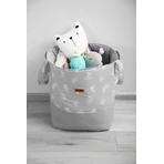 Toy Basket Feathers Grey