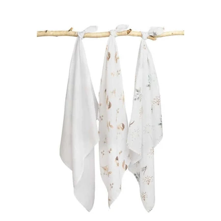Muslin Diapers 3 Pcs - White 70X80