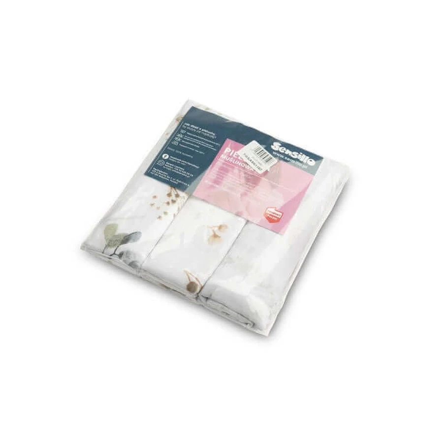 Muslin Diapers 3 Pcs - White 70X80