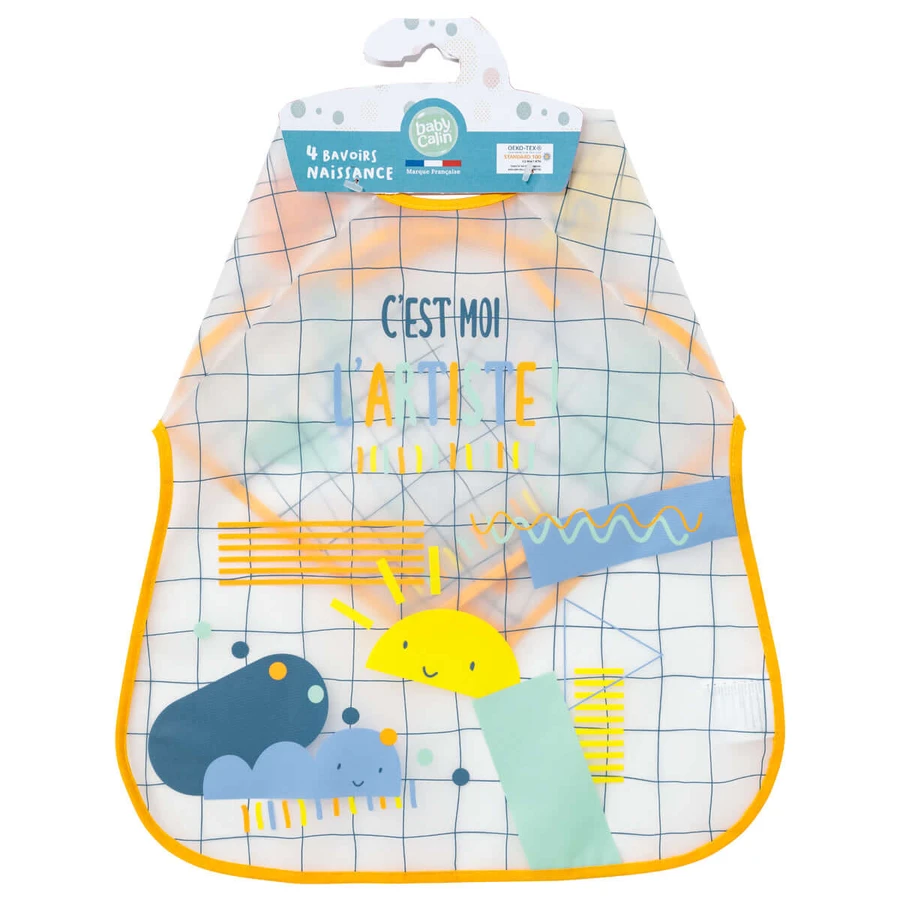 Waterdicht slabbetje met zonnekokers Babycalin