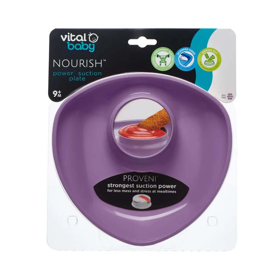 Assiette bébé avec vide Purple Vital Baby
