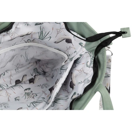 Bolsa de piel sintética Oliva Grullas Sensillo