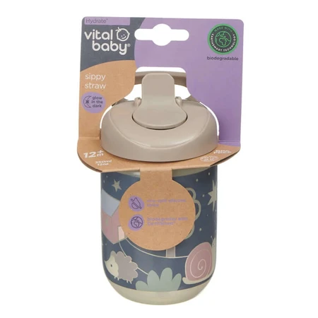 Tasse à paille anti-goutte 350ml Glow in the Dark Earthsmart Vital Baby