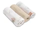 Couches en mousseline Beige Bear 3 Count 70X80 Sm