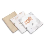 Pañales Muselina Oso Beige 3 Unidades 70X80 Sm