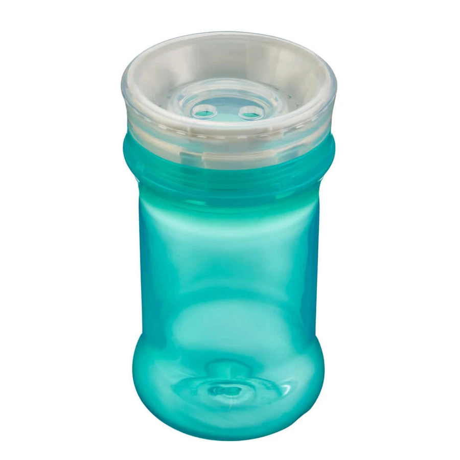 Vaso Antiderrame Con Silicona Suave Vaso Sippy 360° Verde Vital Baby
