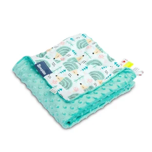 Minky Blanket - Hedgehogs Mint 75X100