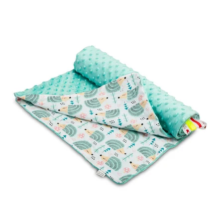 Manta Minky - Erizos Menta 75X100