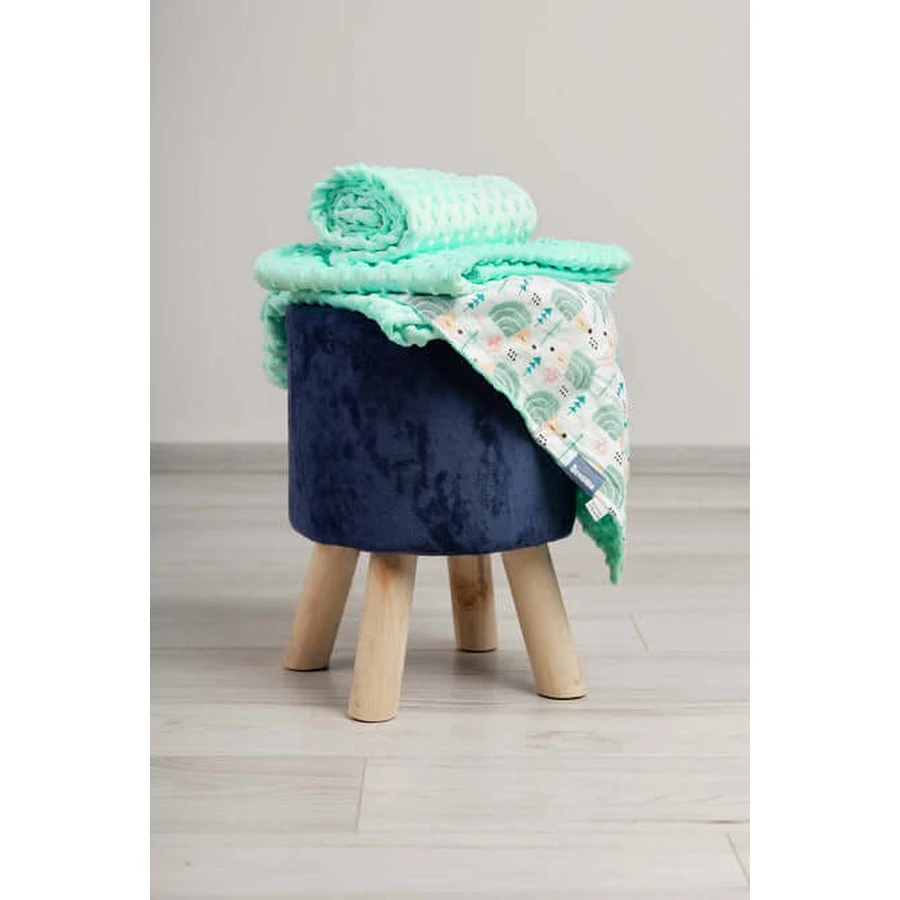 Manta Minky - Erizos Menta 75X100
