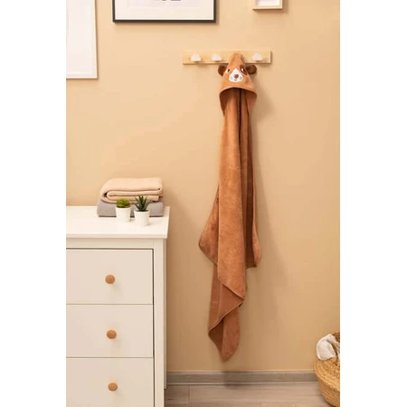 Toalla de baño Perro 90X90 Marrón