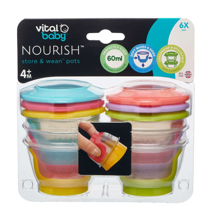 Food containers 60ml. Vital Baby