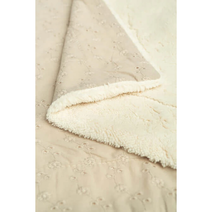 Couverture brodée 80X100 Lin Plush