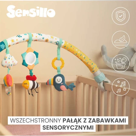 Toy arch for stroller or bed Rainbow Sensillo