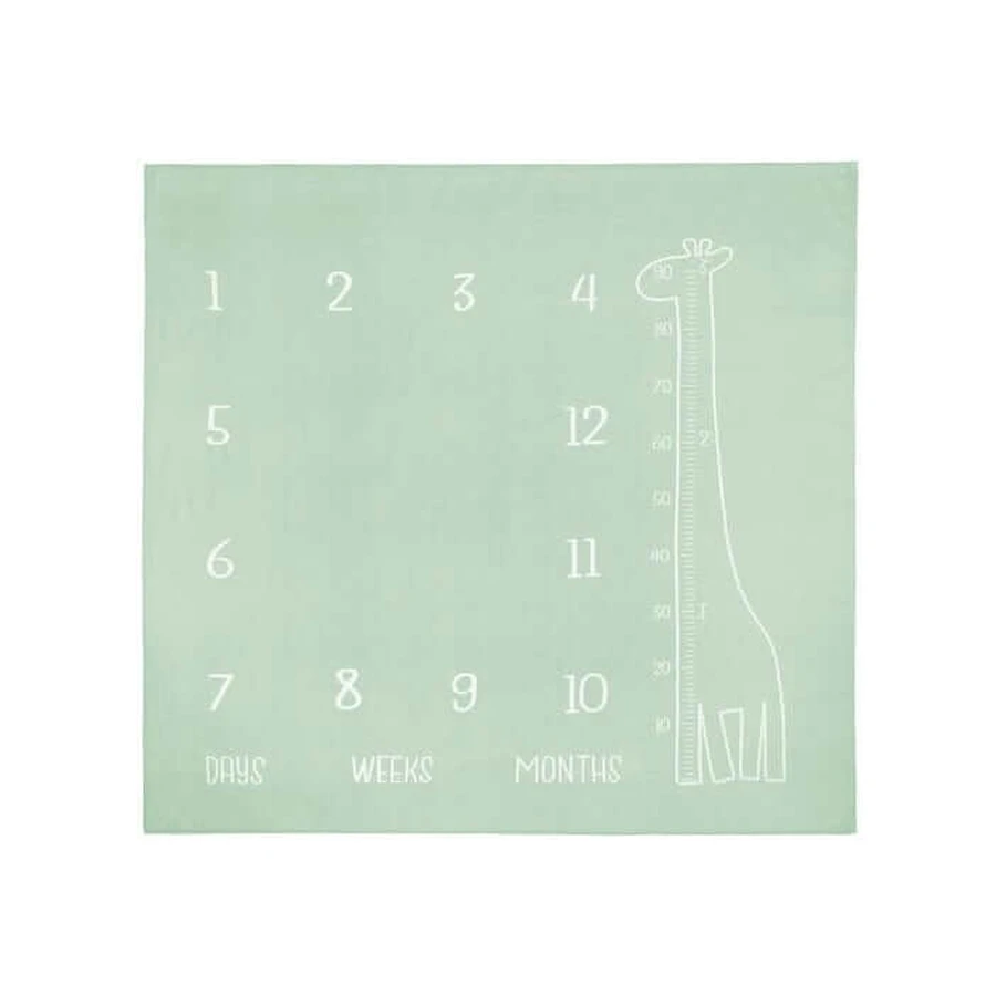 Muselinova Fotomatte Giraffe Mint 120x120cm