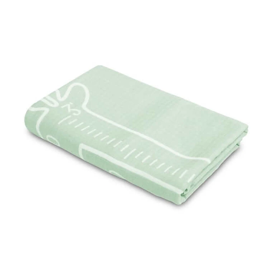 Muselinova Fotomatte Giraffe Mint 120x120cm
