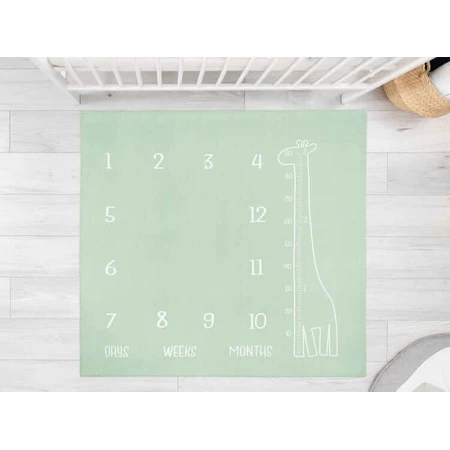 Muselinova Fotomatte Giraffe Mint 120x120cm