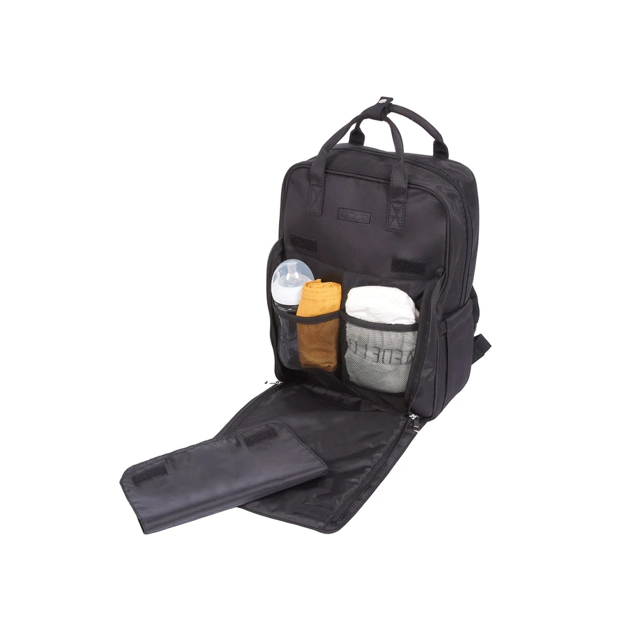 Capitoned Rucksack 41x30 cm Schwarz Tineo