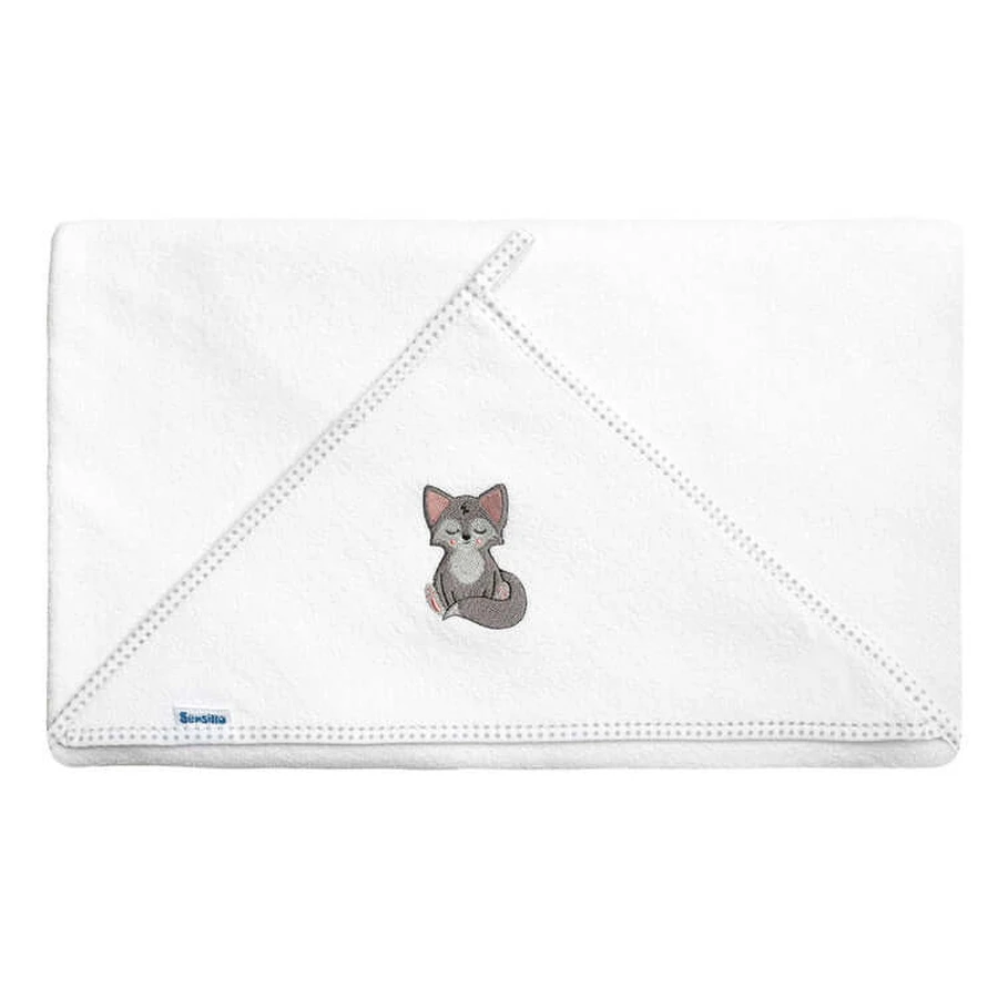 Badetuch 100X100 Weißer Wolf