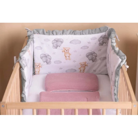 Bettumrandung Teddybär Grau Sensillo