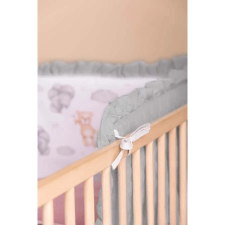 Bettumrandung Teddybär Grau Sensillo