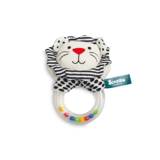 Hochet Lion noir et blanc Sensillo