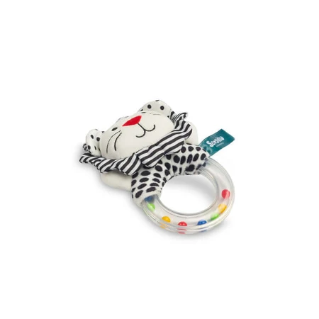 Hochet Lion noir et blanc Sensillo