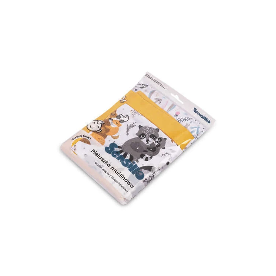 Mousseline Luierset van drie maten Bosdieren Eg-0100 Sensillo