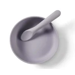 Silicone Vacuum Cup and Spoon Set Violet Vital Baby