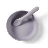 Silicone Vacuum Cup and Spoon Set Violet Vital Baby