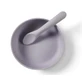 Silicone Vacuum Cup and Spoon Set Violet Vital Baby