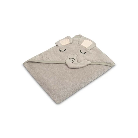 Babyhandtuch mit Kapuze 100X100 Sm Elefant Grau Sensillo
