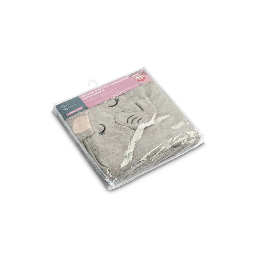 Babyhandtuch mit Kapuze 100X100 Sm Elefant Grau Sensillo
