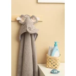 Babyhandtuch mit Kapuze 100X100 Sm Elefant Grau Sensillo
